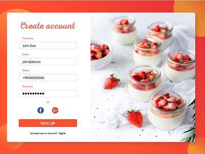 Create account concept dailui dribbble signup signupform uidesign