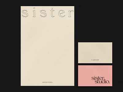 Sister Stationary- brand assets. branding design layout logo stationary typography