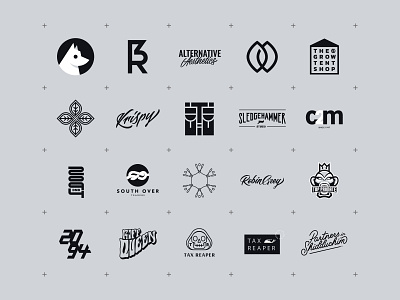 Logo Collection 17-21 branding design grey lettering letters logo logomark logotype mark monogram type vector