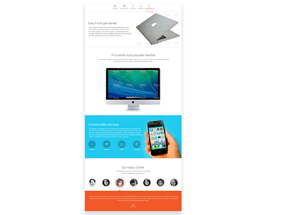 Landing page sections design landing page typography ui xd