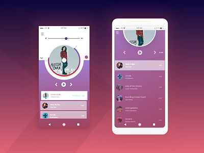 Music Player Concept concept dailychallenge gradient ios iphonex minimal music player purple responsive typography ui user interface