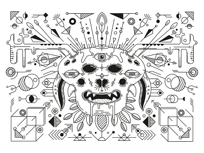 mindhunter black white design hypnotic illustration illustrator cc monster vector