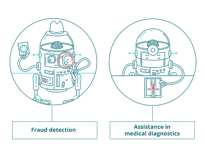 Machine Learning 04 ai illustration machine machinelearning robot vector