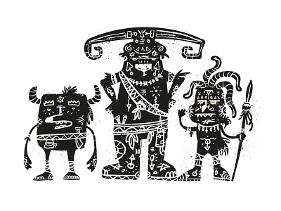 three amigos amigos characterdesign illustration monsters three vector