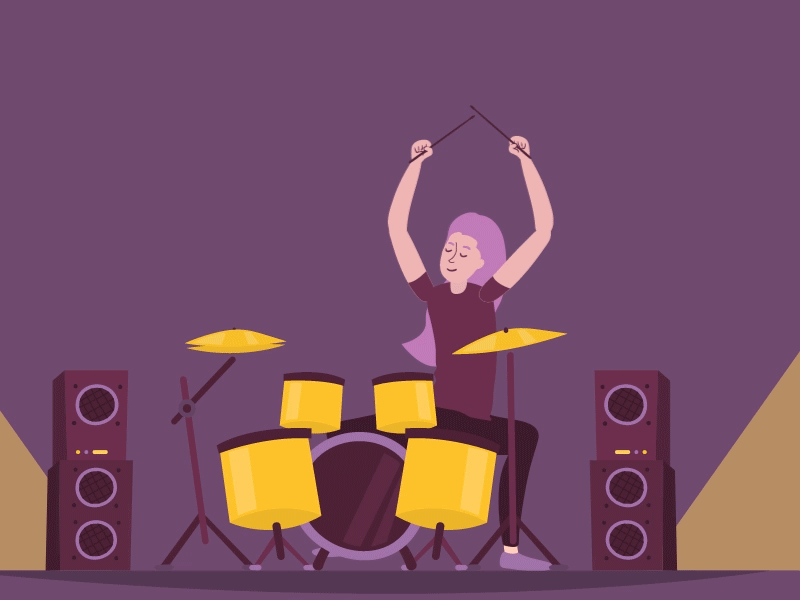 Drummer 2d 2d animation after effects animation drummer gif music musician