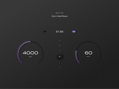 Daily UI 034 🚘 Car Interface car interface dailyui dailyui 34 dark dark mode figma uidesign