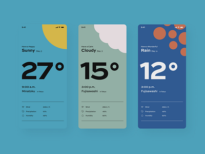 Daily UI 37 🌞 Weather colordul dailyui dailyui 037 ui uidesign weather weather app