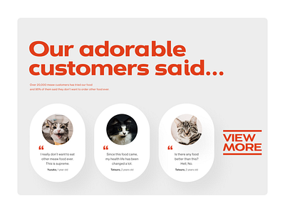 Daily UI 39  🐈 Testimonials