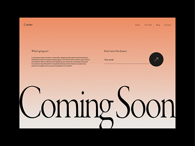 Daily UI 048 - Coming Soon 🧡 comingsoon daily ui dailyui dailyui 048 design pc uidesign webdesign website