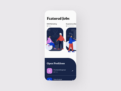 Daily UI 050 - Job Listing blue clean daily ui daily ui challenge dailyui design figma illustration job job listing ui uidesign