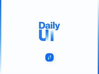 Daily UI 052 - Daily UI Logo blue clean daily ui daily ui challenge dailyui design figma typography uidesign