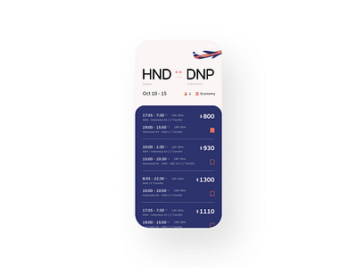 Daily UI 068 ✈️ Flight Search