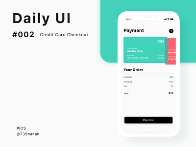 Daily UI #002 Credit Card Checkout