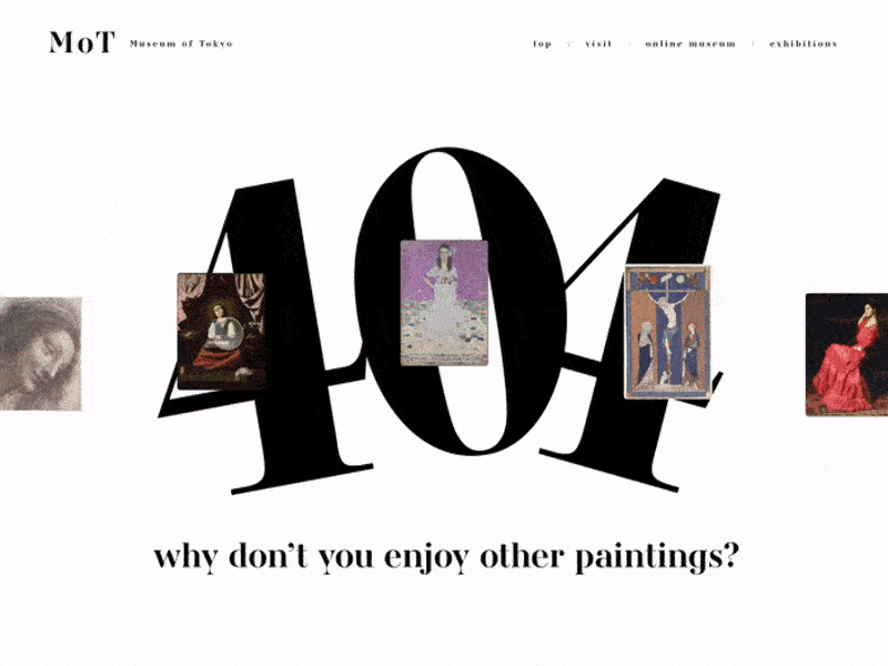 Daily UI #008 -404 Page 404 404 error dailyui framerx motion museum