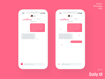 Daily UI #013 - Direct Message💘 adobe xd clean dailyui