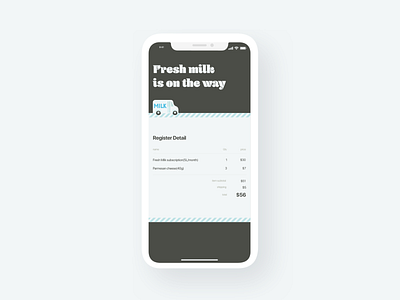 Daily UI #017 - Email Receipt 🐄🥛