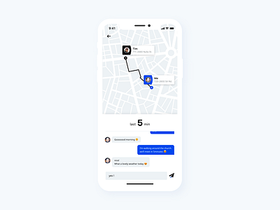 Daily UI #020 - Location Tracker🚙 adobe xd blue clean dailyui design location location pin ui uidesign