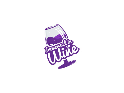 Immersed in Wine brandidentity design flat icon illustration logo logodesign logodesigner logotype vector winelogo