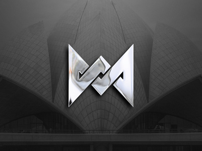 M and M blackandwhite chrome logo mockup creative creative logo design dribbble best shot flat icon illustration logo logo concept logo designer logodesign logodesigner monogram logo vector
