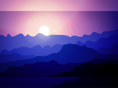 Sunset illustration art design flat illustration illustrator landscape minimal vector