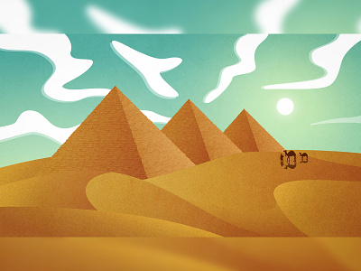 Pyramids illustration art design flat illustration illustrator landscape minimal vector