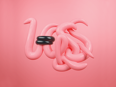 Uass 3d ass bright cinema4d pink still typography