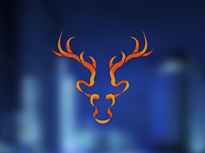 Rejects and Derelicts - Ribbon Deer Head Logo Icon