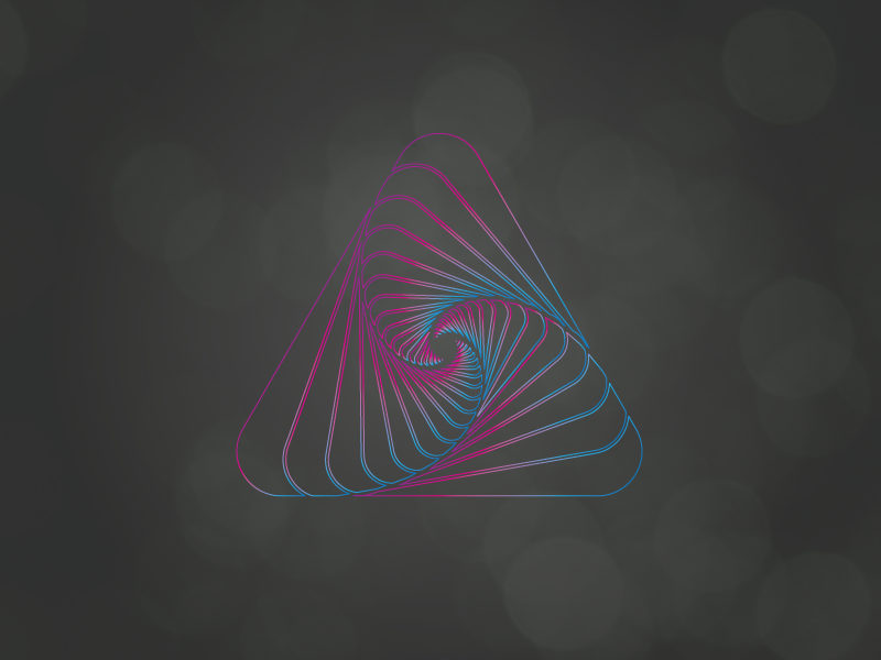 Color & Geometry Play - Triangle in Pink and Cyan blue cyan purple pink triangle