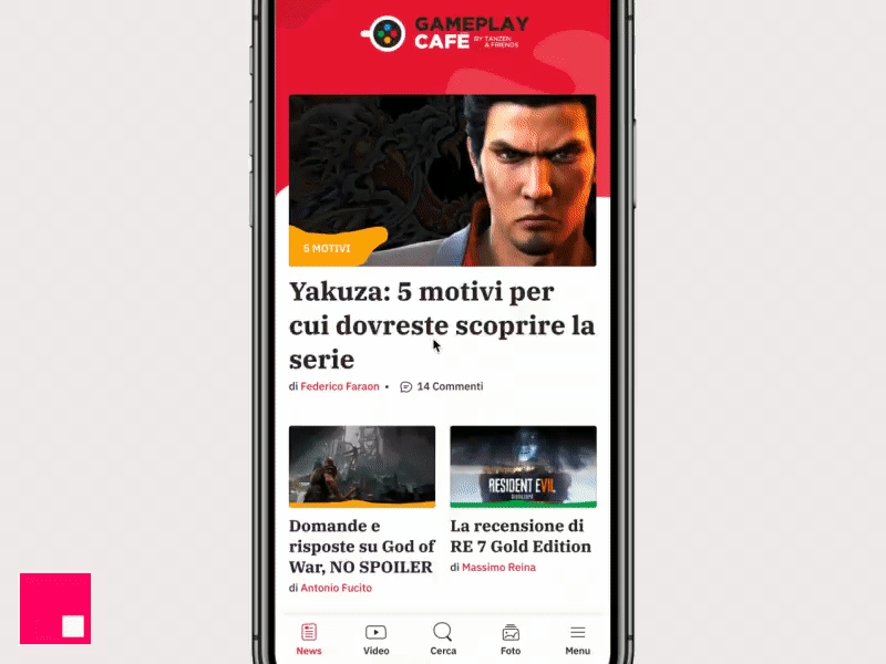 Gameplay cafè – Photo gallery invision motion photos studio ux videogames