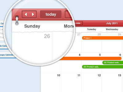 Calendar ui calendar magnifier paper ui