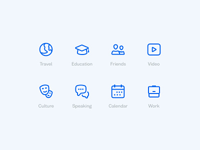 Education icons busuu design glyph icon icon set icons languages