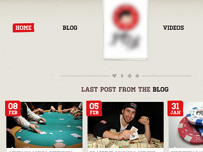 Poker blog layout blog grunge poker