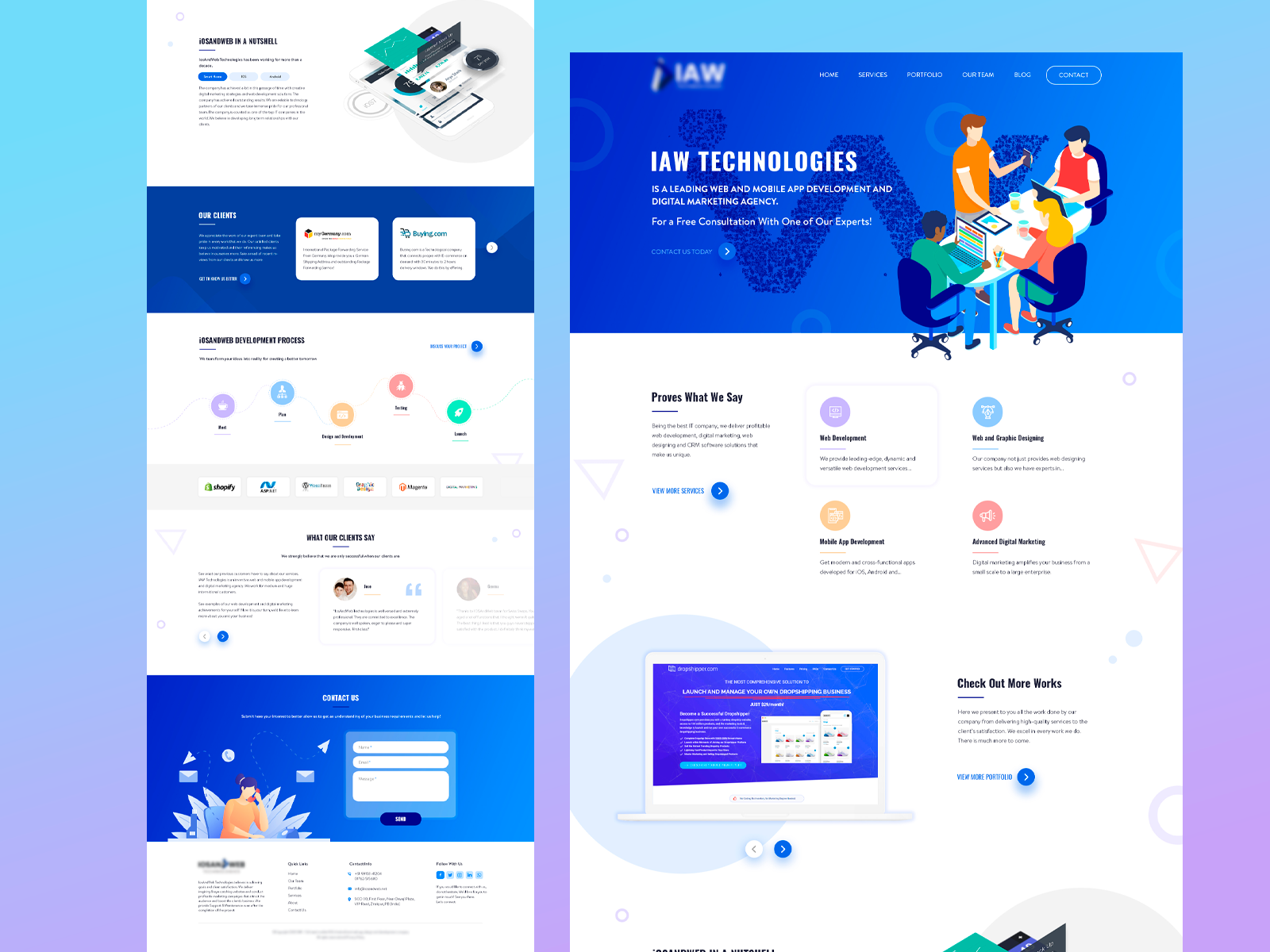 It Landing page by vicky nbh on Dribbble