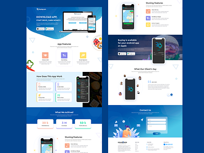 App Landing page design illustration illustrator typography ui