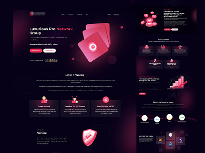 Crypto Landing page 3d branding graphic design ui