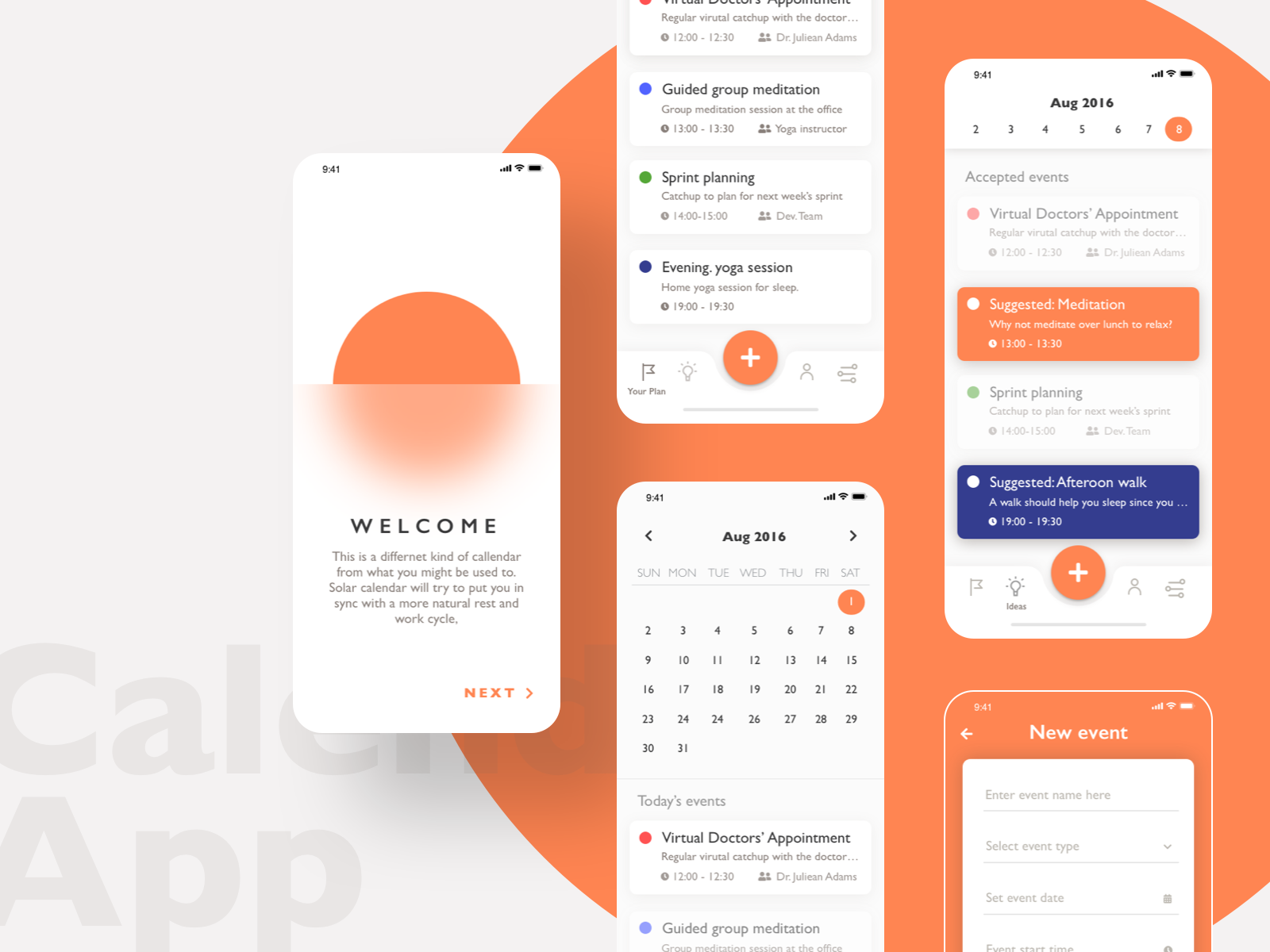 DAY 03 Calendar App by Luka Dadiani on Dribbble