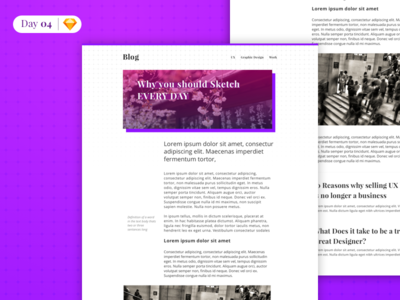 #06 | Blog Post | .sketch article blog challenge daily dailyui editable free freebie ios type typography ui