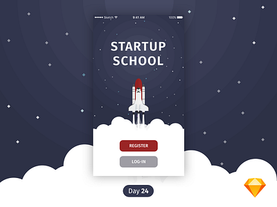 #24 | Startup School App Login | .sketch