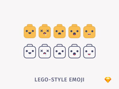 Lego-style Emoji | .sketch