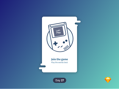 #1 | Gameboy | .sketch daily icon dailyicon download free freebie gameboy games icon nintendo sketch