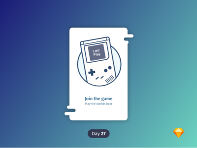 #1 | Gameboy | .sketch daily icon dailyicon download free freebie gameboy games icon nintendo sketch
