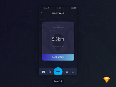 #28 | Walking App  | .sketch