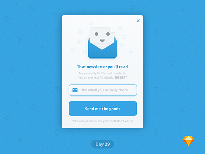 #29 | Newsletter Pop-up | .sketch