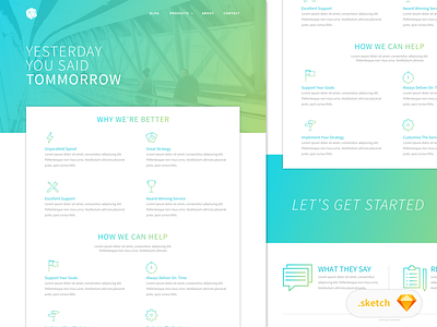 Corporate Green Template bold corporate download free freebie green home homepage light professional website sketch