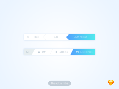 Breadcrumbs | Daily UI blue breadcrumbs daily ui free freebie gradient navigation sketch web ui