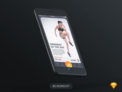 Wokout of the day | Daily UI | .sketch daily ui dark dark ui excercise fit fitness free freebie sketch workout