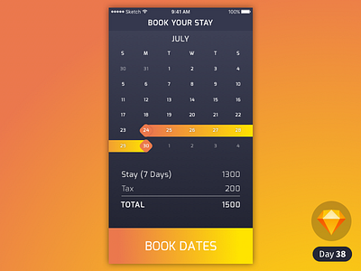 Date Picker | Daily UI | .sketch .sketch booking coupons daily ui date date picker download free freebie hotel booking ui