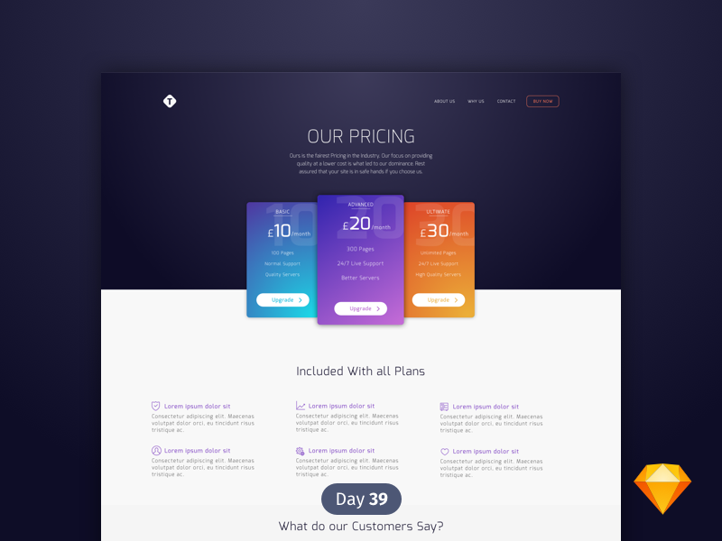 Pricing Table | Daily UI | .sketch