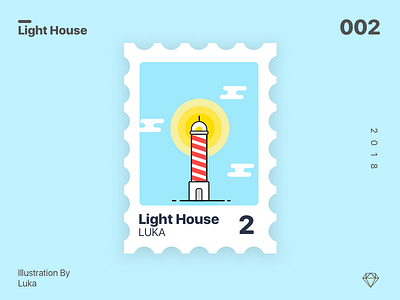 Lighthouse Stamp | .sketch illustration lighthouse sketch stamp
