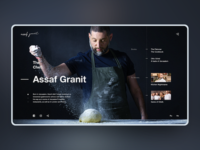 Assaf Granit chef concept design design landing page typography ui ui design ux web web design